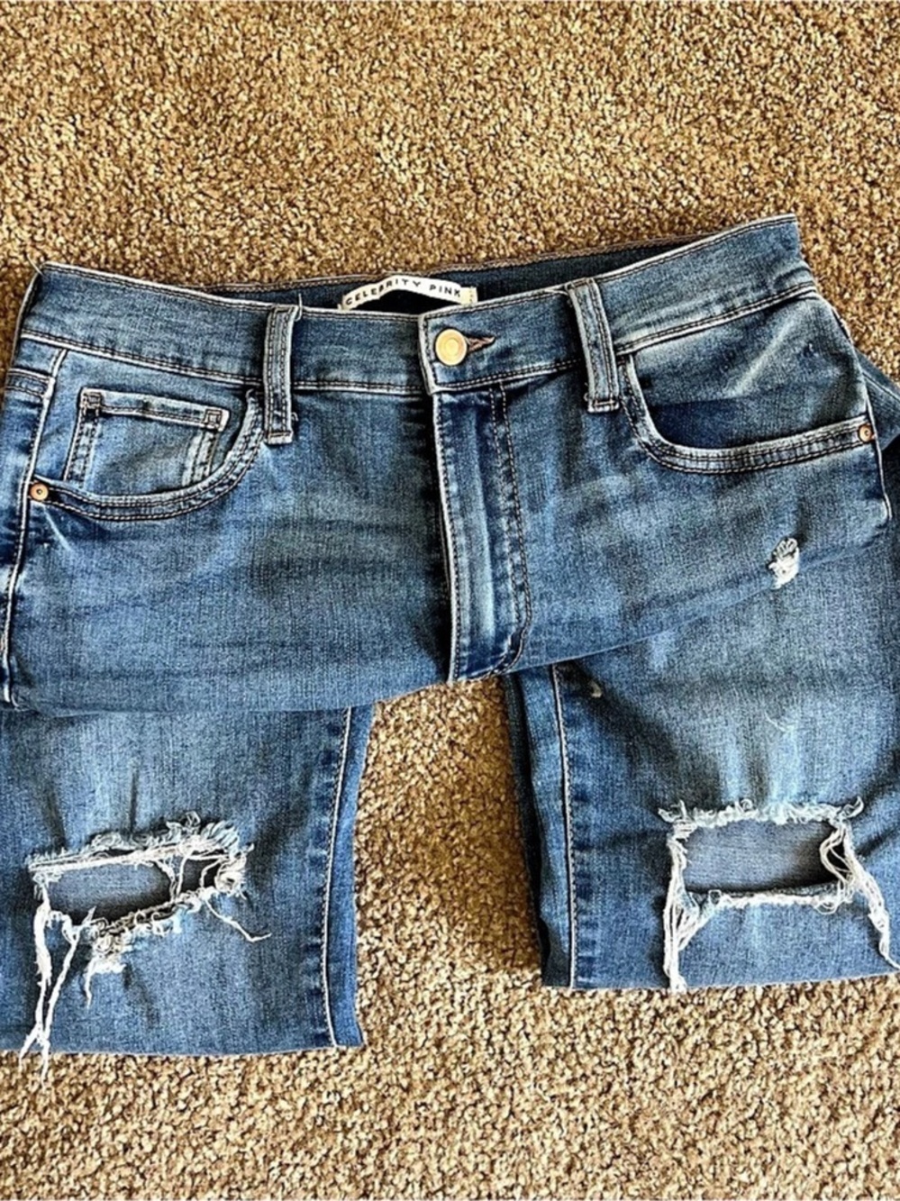 Celebrity Pink Ripped Skinny Jeans Blue Size 10